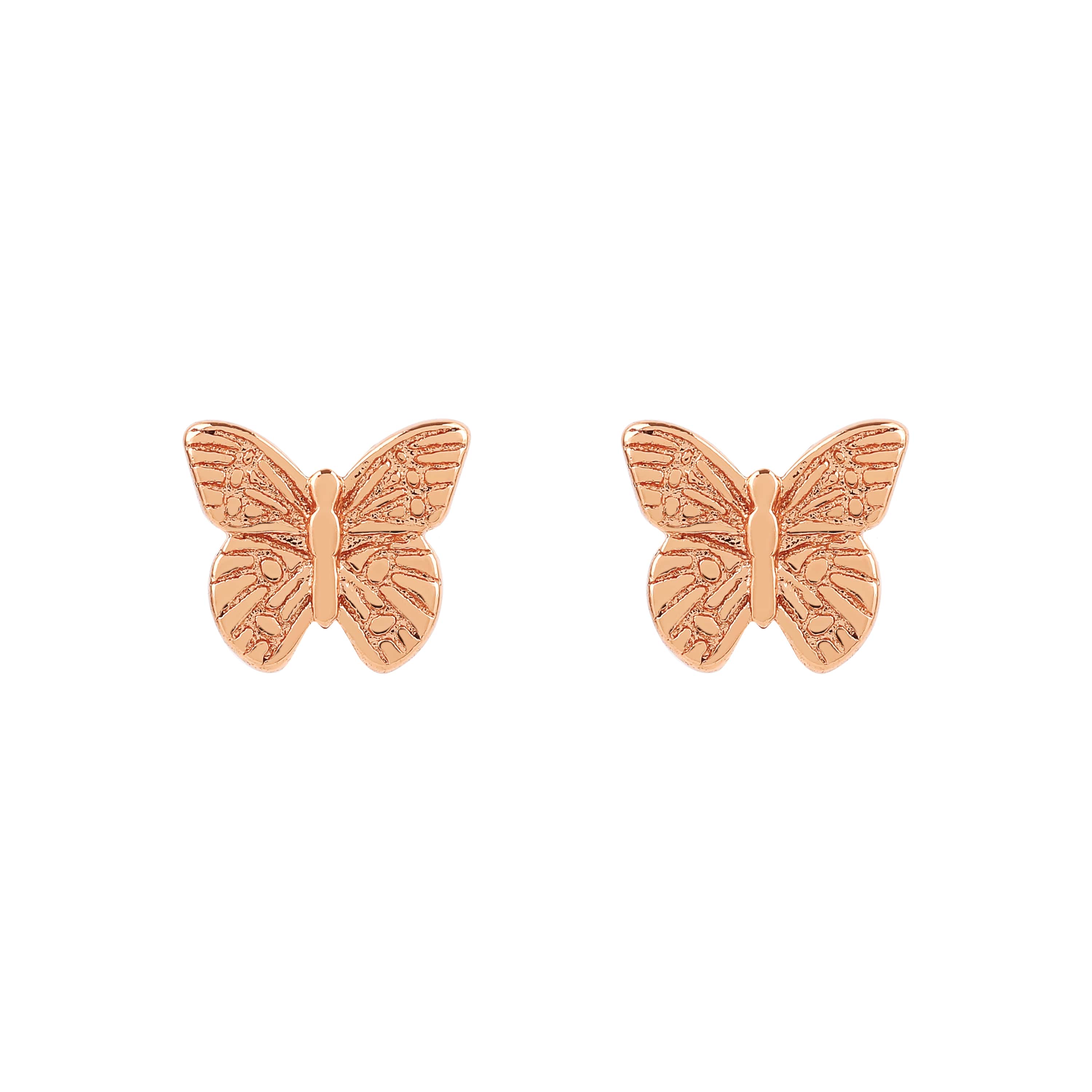 Gold hot sale butterfly studs